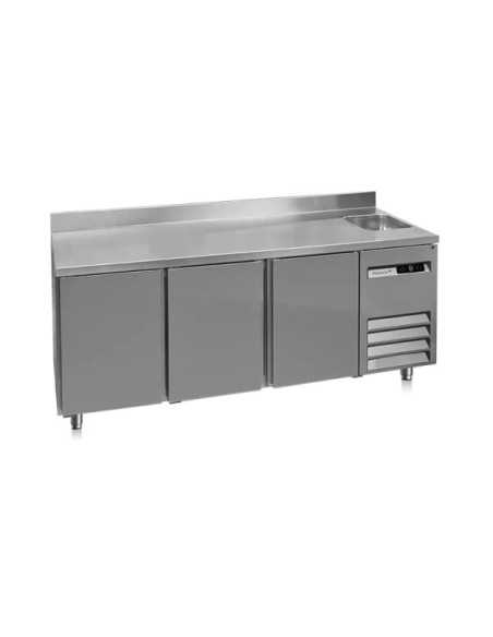 Bancada de Trabalho Refrigerada Com Pia RCG 2 PO ALC LM (2-4 Portas)