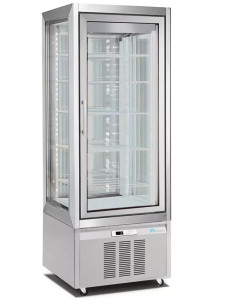Vitrine Refrigerada de 4 Faces para Pastelaria e Bebidas