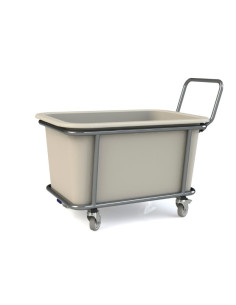 Carro Cuba Transporte Roupa Húmida em Inox
