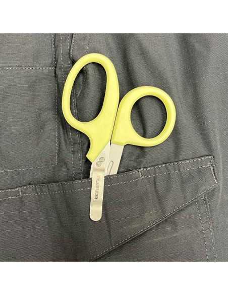 Tesoura de Trauma Inox com Grampo e Cabo Fluorescente da rescue essential 50-0672 clip Tesoura de Trauma Inox com Grampo e Cabo Fluorescente da rescue essential 50-0672 clip