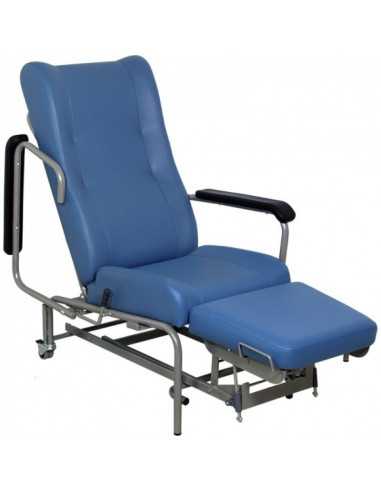 Cadeira Reclinável a Gás H1502 da Hidemar com 2 rodas aberta com braço aberto