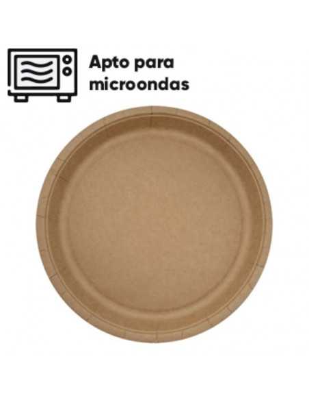 Pratos Cartão Kraft Redondo de 17cm 1 unidade