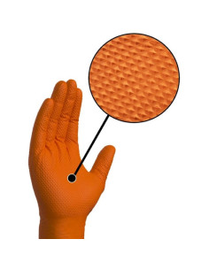 Luvas Nitrilo Laranja Pretas GD26 da Santex 2
