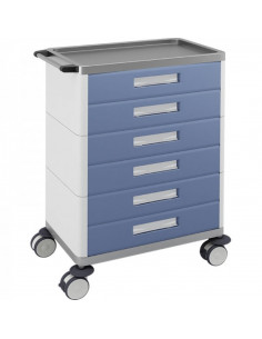 Carrinho Multifunções Hospitalar H796 da Hidemar em azul