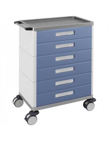 Carrinho Multifunções Hospitalar H796 da Hidemar em azul
