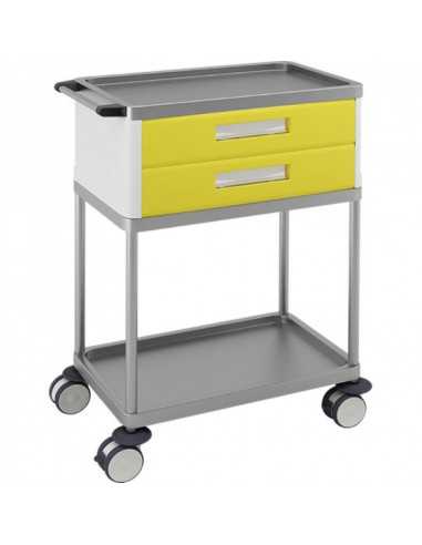 Carrinho Multifunções com Gavetas H792 da Hidemar em amarelo