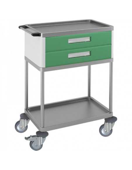 Carrinho Multifunções com Gavetas H792 da Hidemar em verde Carrinho Multifunções com Gavetas H792 da Hidemar em verde
