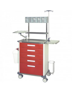 Carrinho de Paragem H775PRP da Hidemar em vermelho