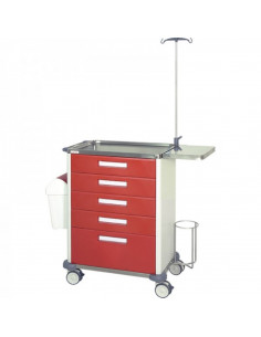 Carrinho de Paragem H775PRB da Hidemar em vermelho
