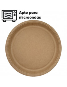 Pratos Cartão 22cm Kraft Redondo 1 unidade