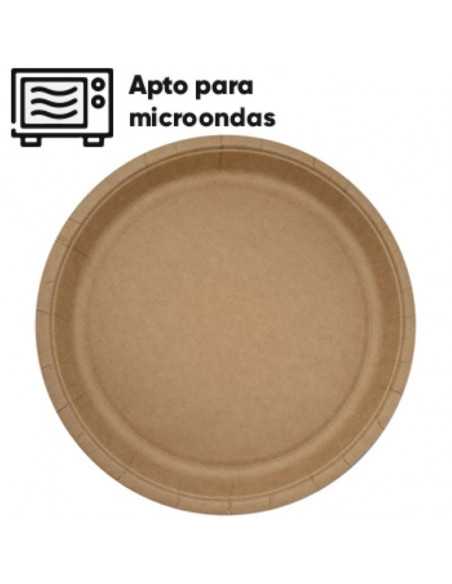Pratos Cartão 22cm Kraft Redondo 1 unidade