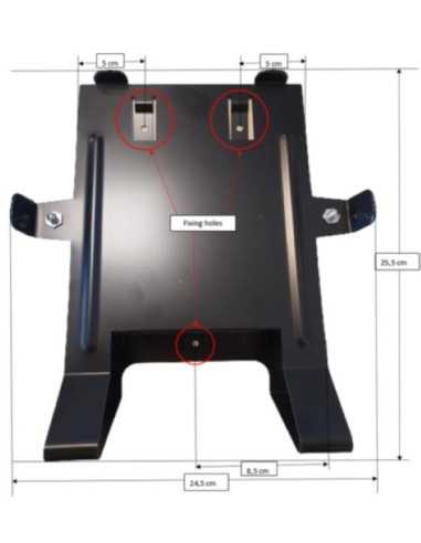 Dimensões Suporte Parede Zoll Plus