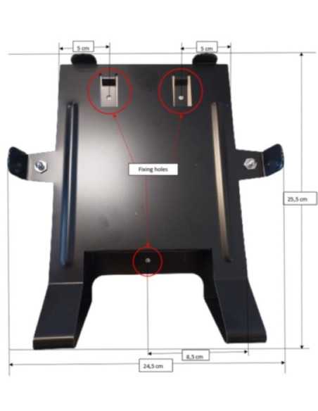 Dimensões Suporte Parede Zoll Plus