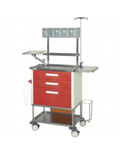Carrinho de Paragem H773PRP da Hidemar em vermelho