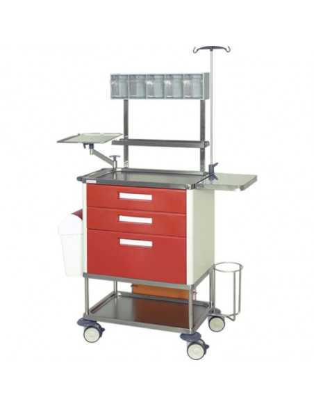 Carrinho de Paragem H773PRP da Hidemar em vermelho