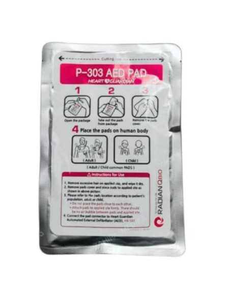 Elétrodos Adulto/pediátricos Qbio HR501 RadP303 da Radian
