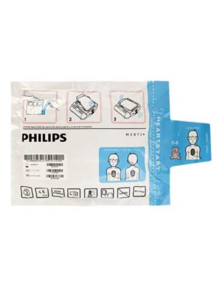 embalagem de Elétrodos Pediátricos Heartstart HS1 M5072A da Philips embalagem de Elétrodos Pediátricos Heartstart HS1 M5072A da Philips