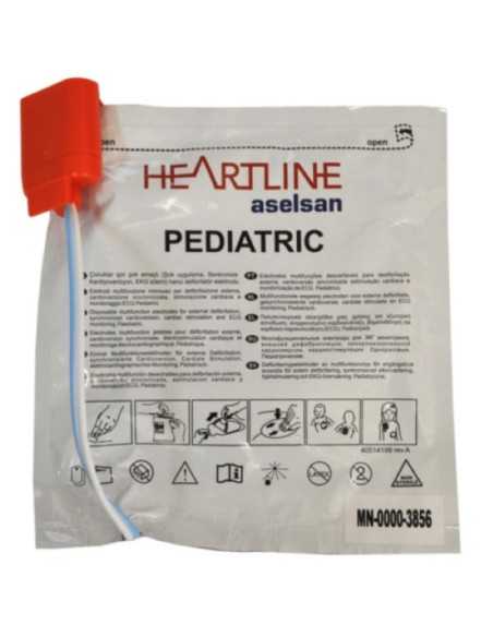 Elétrodos Pediátricos Heartline AED PED-HRT da ASELSAN