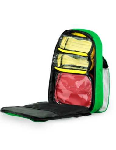 Mochila Universal para Disfibrilador AED-Backpack-Green aberta