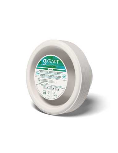 Tigelas 450ml Celulose Branco KRAFT (30 unidades)