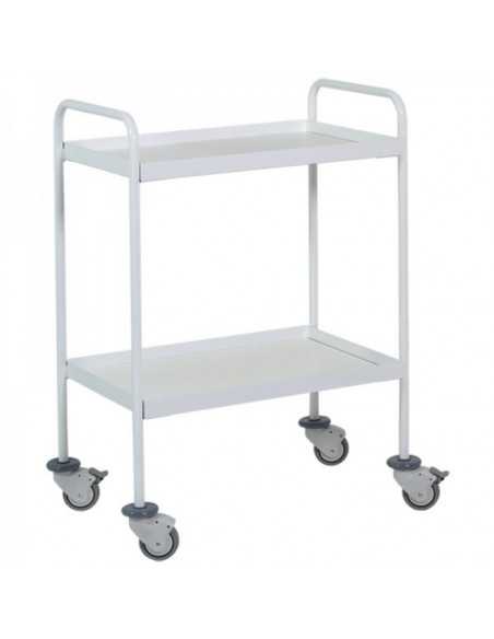 Carro Transporte 2 Prateleiras em aço epoxi branco H232 da hidemar