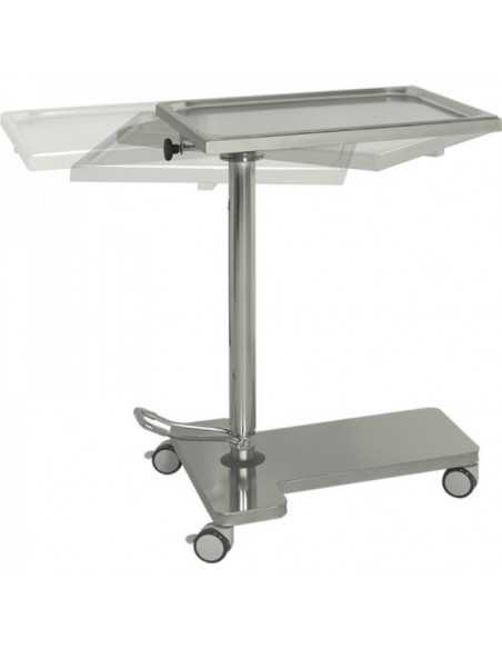 Mesa Instrumentos com Elevação com Tampo a girar, estrutura em Inox H228 da Hidemar Mesa Instrumentos com Elevação com Tampo a girar, estrutura em Inox H228 da Hidemar