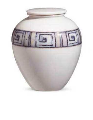 Urna de Porcelana (Desenho Moldura) CEAU213