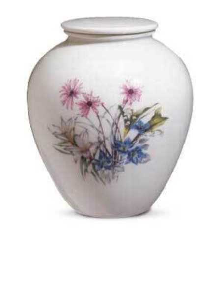 Urna de Porcelana (Desenho Flores) CEAU214