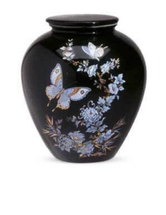 Urna de Porcelana (Desenho Borboleta) CEAU261