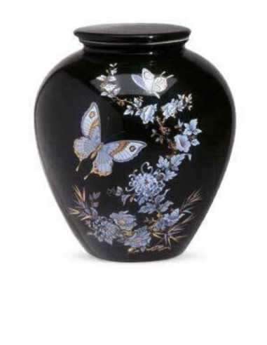Urna de Porcelana (Desenho Borboleta) CEAU261