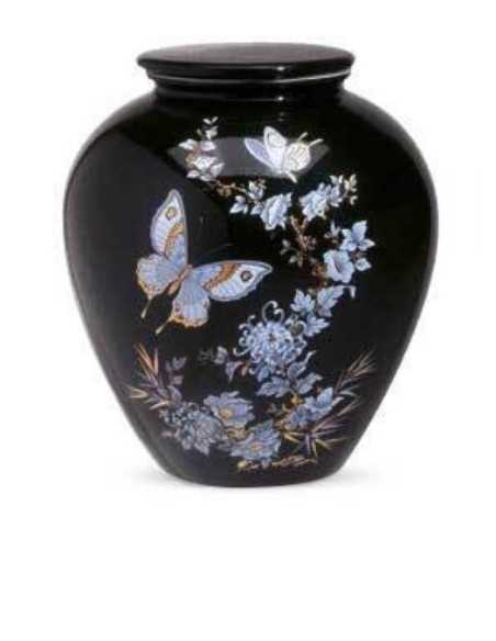 Urna de Porcelana (Desenho Borboleta) CEAU261