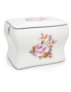 Urna de Porcelana Branca (Rosa) CEAU271