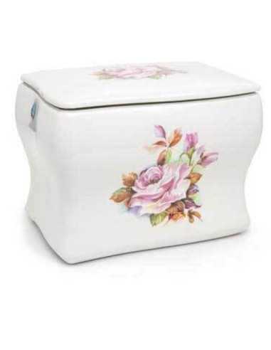 Urna de Porcelana Branca (Rosa) CEAU271