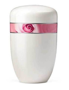 Urna em Aço Branca (Rosa) CEAU556