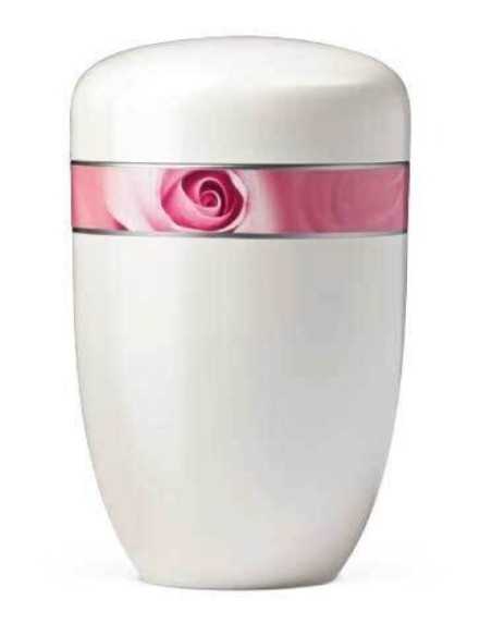 Urna em Aço Branca (Rosa) CEAU556