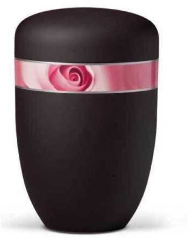 Urna em Aço Preto (Rosa) CEAU557