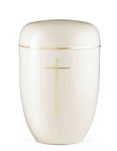 Urna em Aço Branco (Cruz) CEAU559