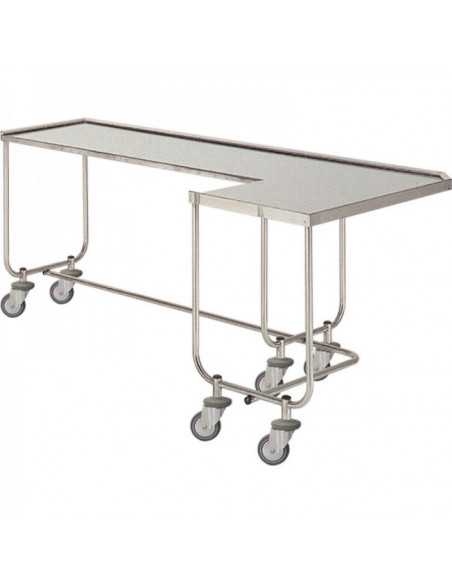 Mesa Instrumentos em L em aço inoxidável H223 da Hidemar