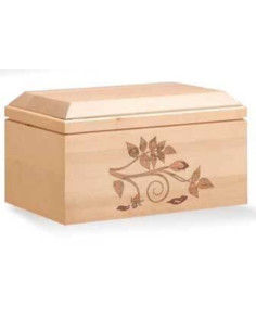 Urna de Madeira Acabamento Natural com Tilia CEAU551