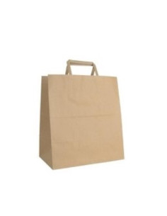 Saco Papel Kraft 27x16x28cm c/ Asa Fast Food Take Away...