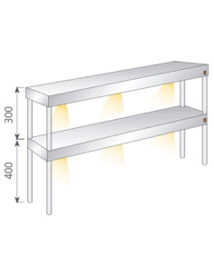 Estante Mesa Luz Calor 2 Prateleiras ESMC-112 2
