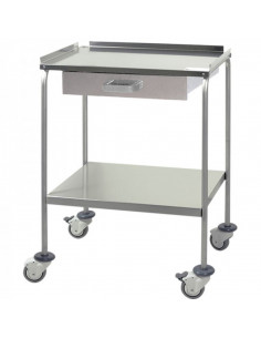 Mesa Auxiliar Enfermagem H15 da Hidemar em Inox