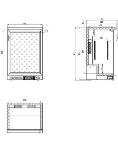 medidas do Expositor Refrigerado Mural ETB-60 S1 medidas do Expositor Refrigerado Mural ETB-60 S1