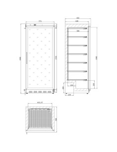 Armário Congelador Porta Vidro ANS-601-C HC 2
