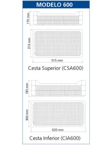 disposição das cestas do Armário Congelador Porta Vidro ANS-601-C HC