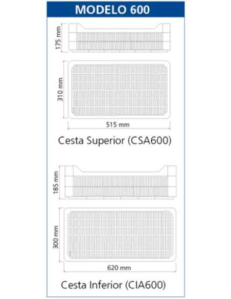 disposição das cestas do Armário Congelador Porta Vidro ANS-601-C HC disposição das cestas do Armário Congelador Porta Vidro ANS-601-C HC