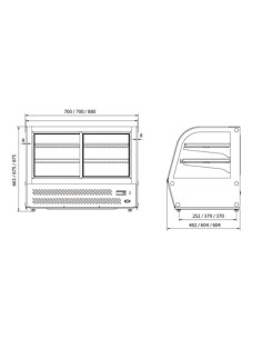 Vitrine Aquecida de Bancada VECS-100 2
