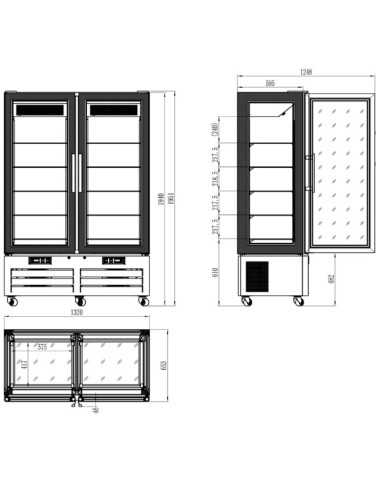 Vitrine Expositora Pastelaria (579 Litros)