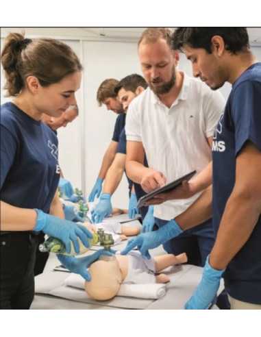 aplicação do Resusci Baby QCPR Airways 162-01260