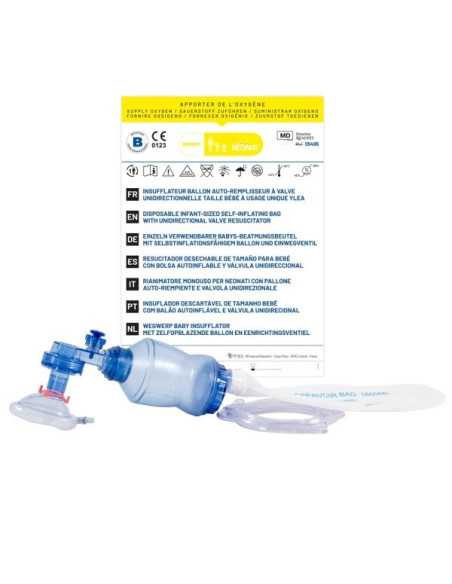 Insuflador BVM Descartável Bebés